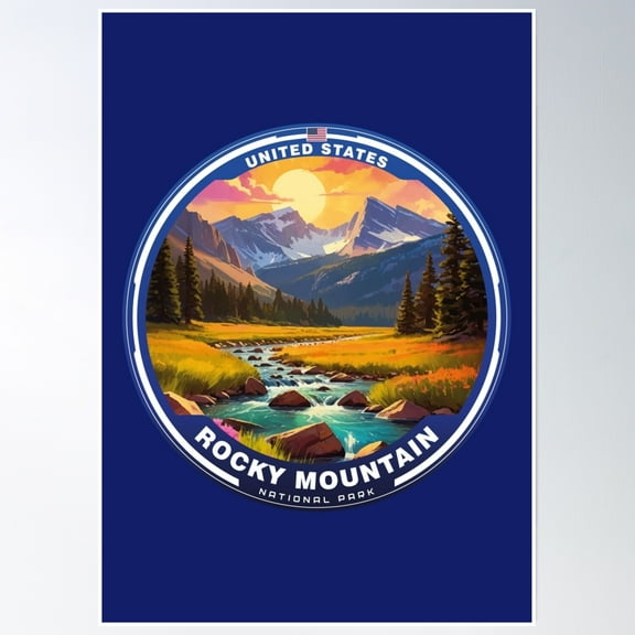 Rocky Mountain National Park Usa Poster Wall Art, Modern Wall Decor, 24x36 UNFRAMED