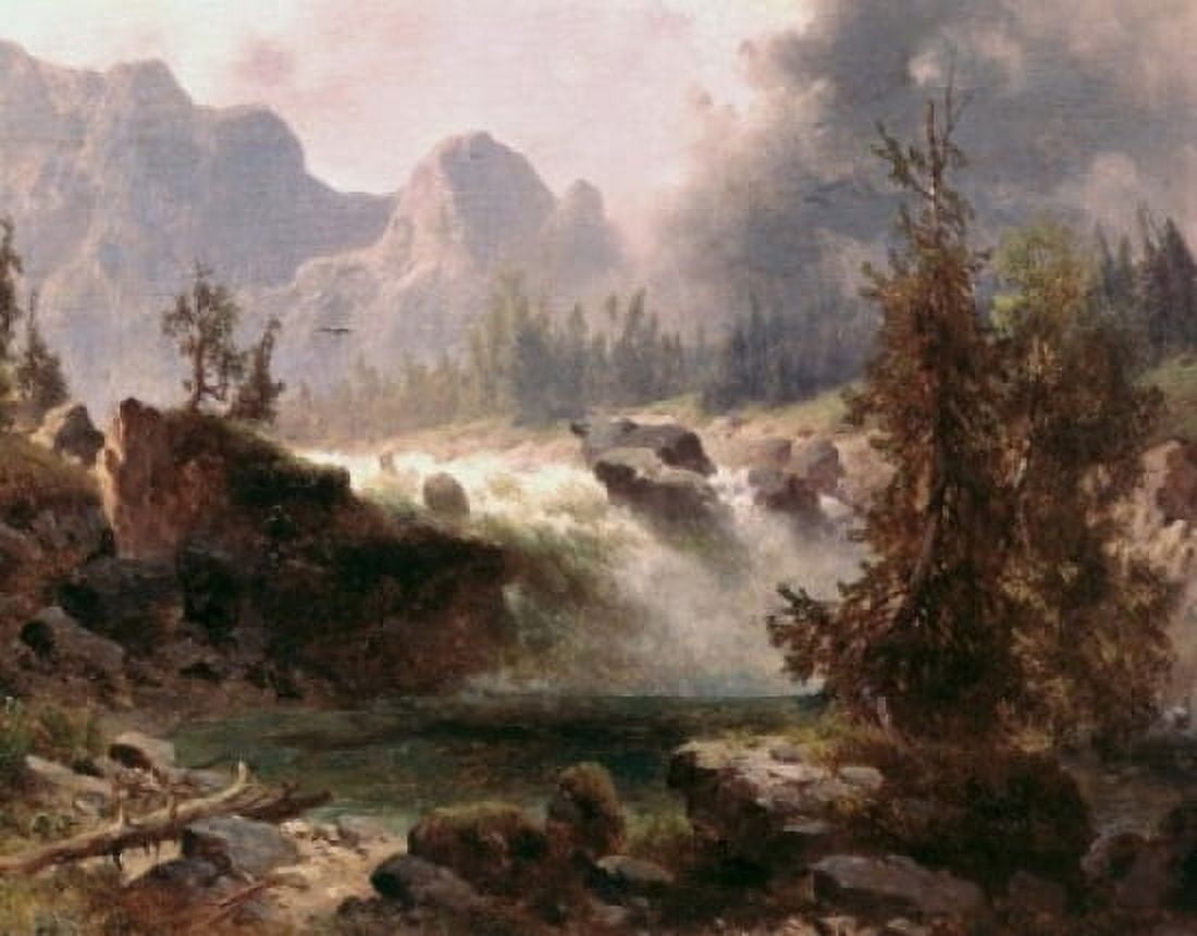 Rocky Mountain Stream Albert Bierstadt (1830-1902 American) Canvas Art - Albert Bierstadt (24 x 36)