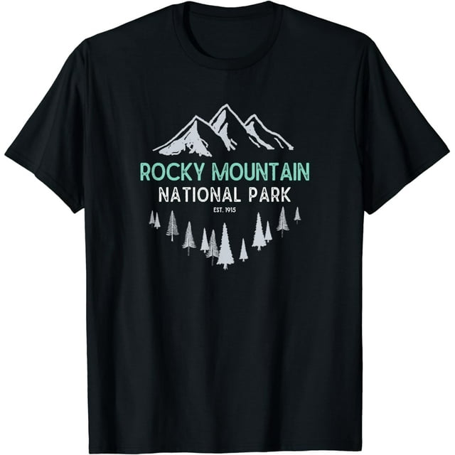 Rocky Mountain T-Shirt Vintage National Park Shirt - Walmart.com