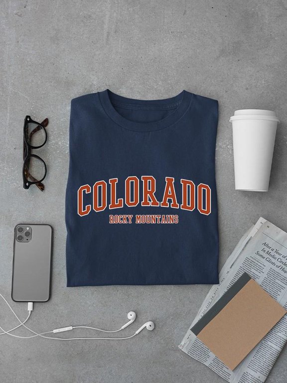 Rocky Mountains Colorado State T-shirt Color Men's -SelectDesign