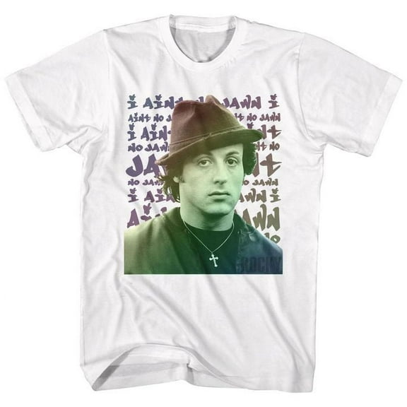 Rocky Jawn White Adult T-Shirt 4Xl
