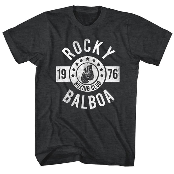 Rocky Boxing Club Black Heather Adult T-Shirt 3Xlt