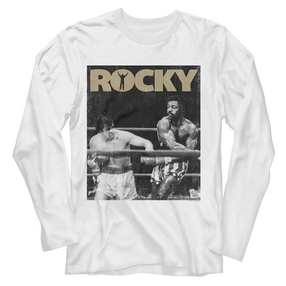 Rocky One White Adult Long Sleeve Shirt