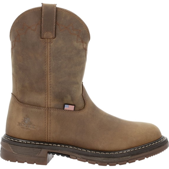 Rocky Original Ride Roper Western Boot, Trail Brown, Size 12(M)