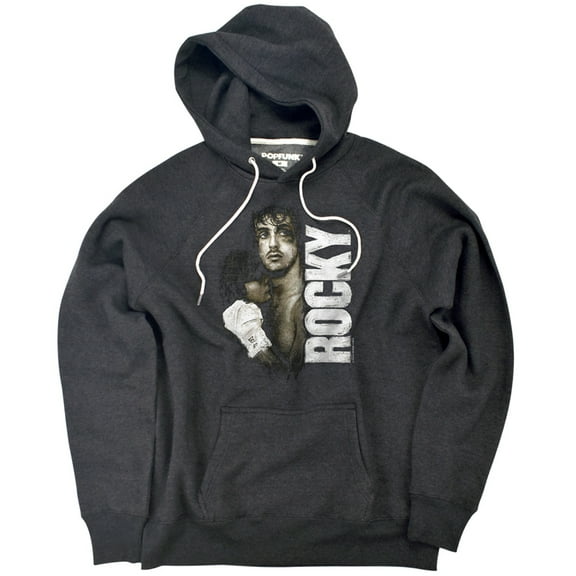 Rocky Painted Rocky Unisex Adult Slim Fit Pull-Over Heather Hoodie, Charcoal, Small