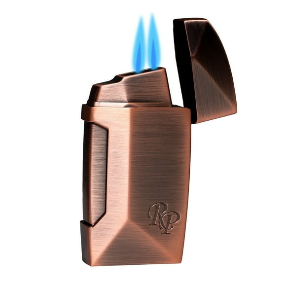 Rocky Patel Edge Double Torch Lighter With Punch - Copper