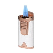 Rocky Patel Lighter Statesman Triple Torch - Gold & White