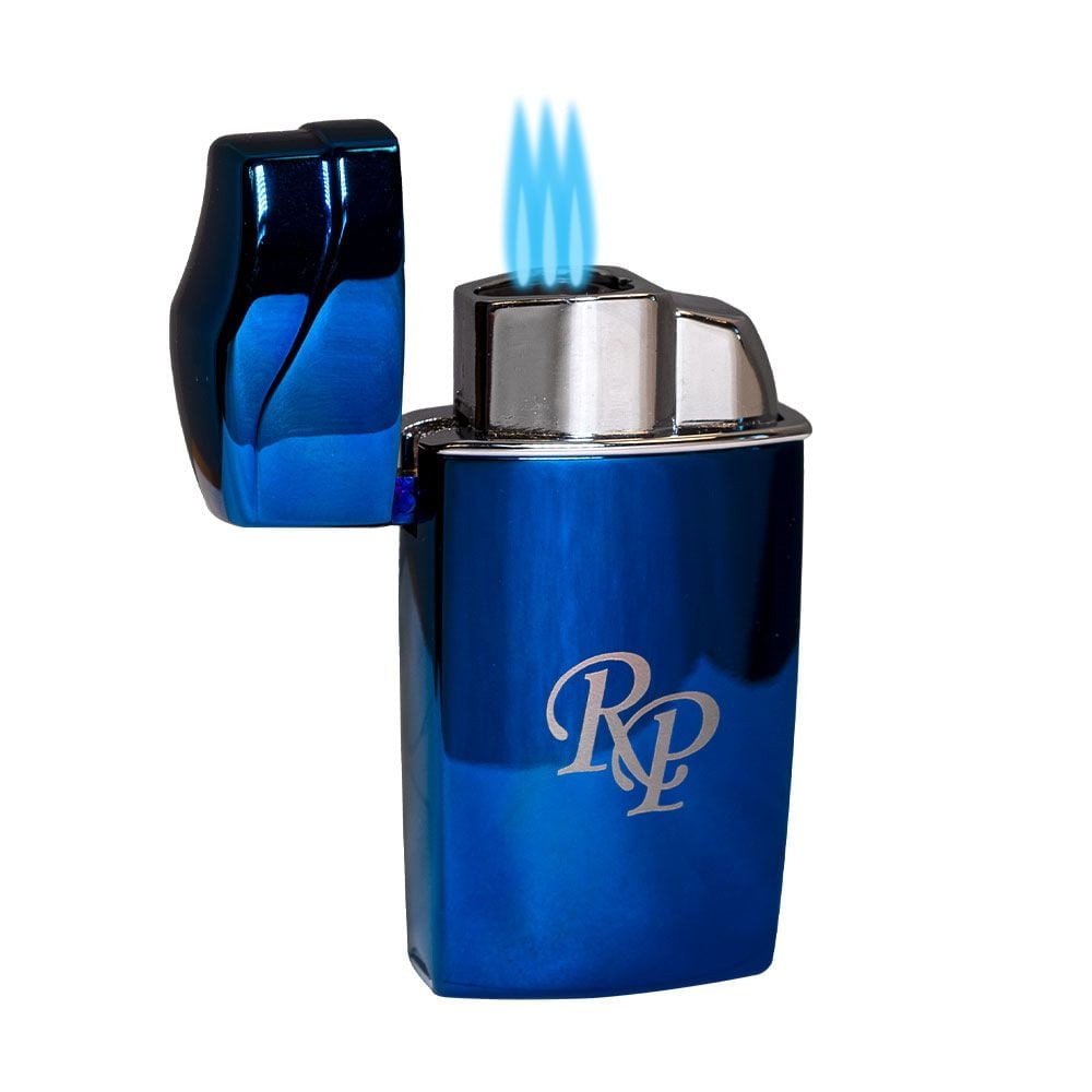Rocky Patel VIP Triple Torch Lighter With Punch - Ice Blue