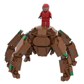 Rocky Quadruped Mecha Building Block Set, 288Pcs Alien Crawler Robot Figurine with Pilot Minifigure, Sci-Fi Creature Model Kit
