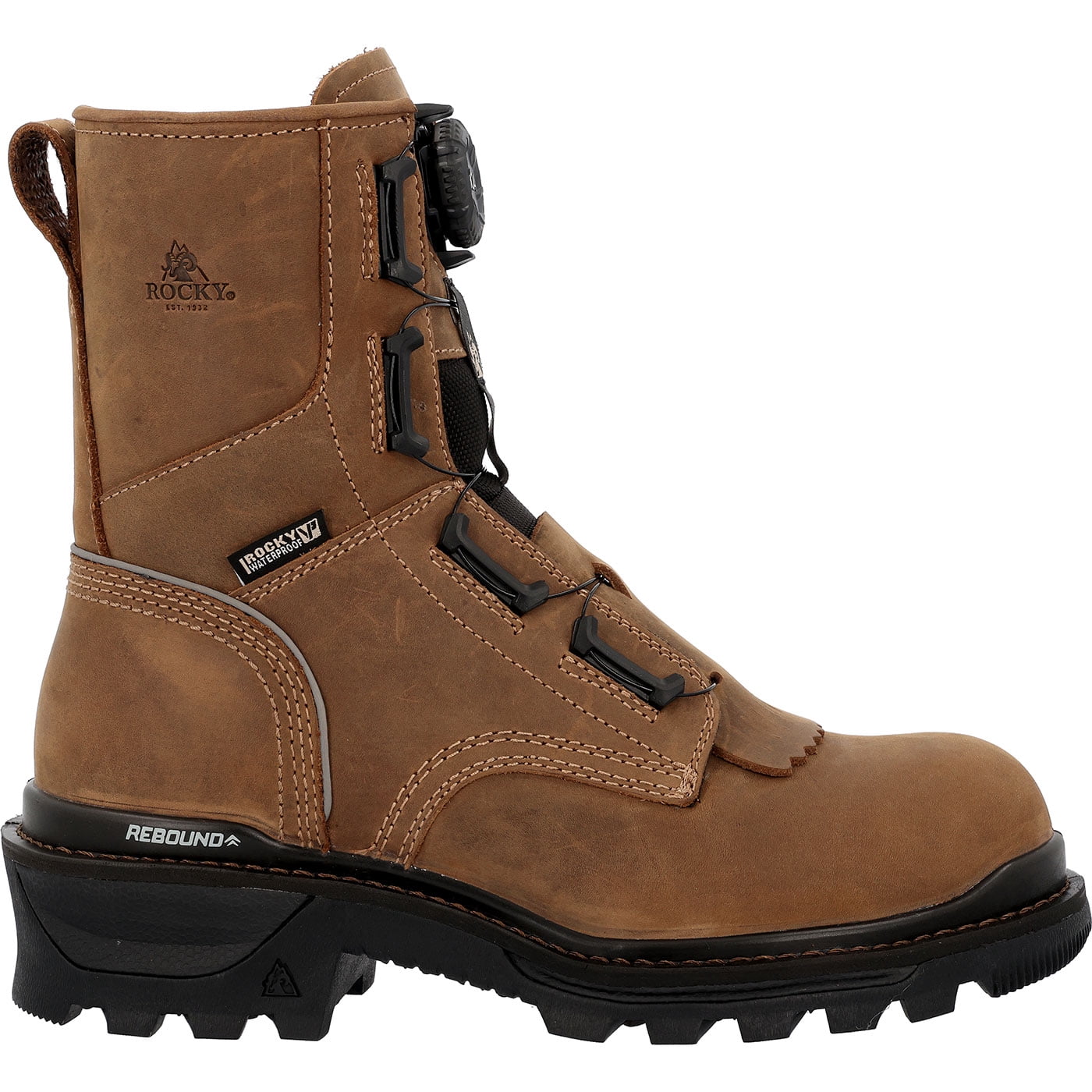 NEW ROCKY men\'s comp-toe rams horn waterproof 6\