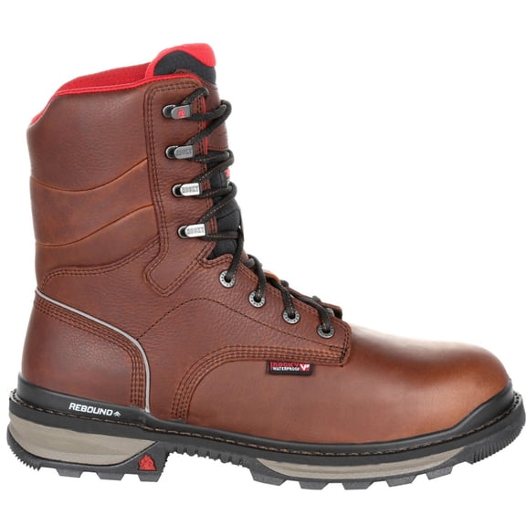 Rocky Rams Horn Composite Toe Waterproof 800G Insulated Work Boot, Dark Brown, Size 8(W)