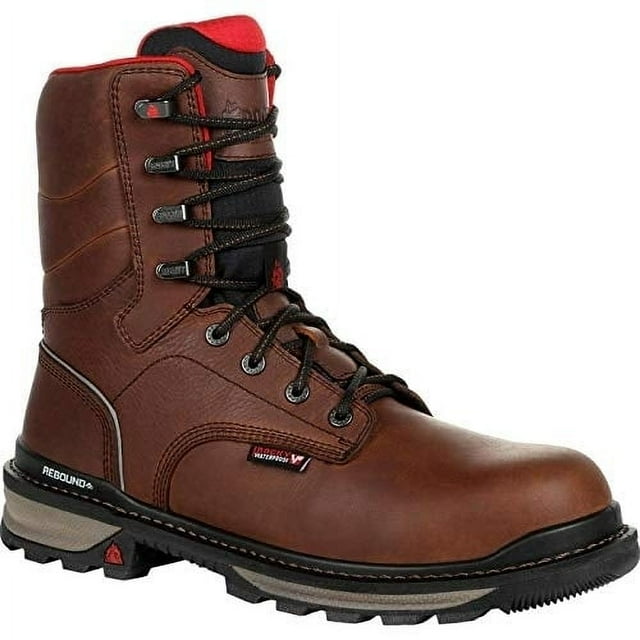 Rocky Rams Horn Waterproof Work Boot ONE SIZE DARK BROWN