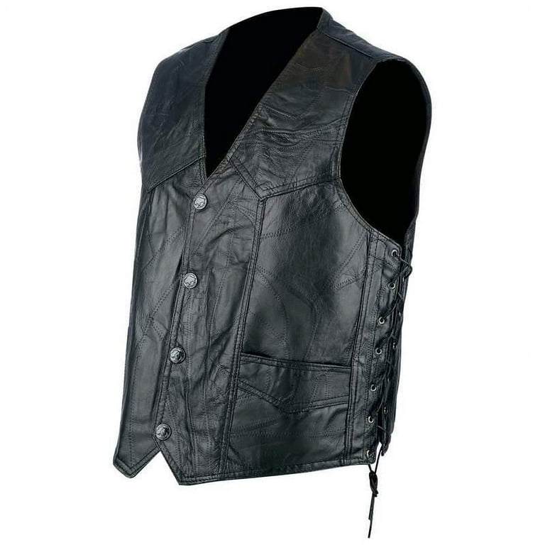 Genuine leather biker vest new arrivals