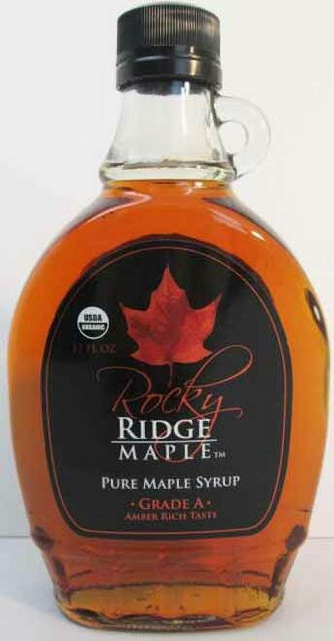 Rocky Ridge Maple Pure Maple Syrup Grade A Dark Robust 12 fl oz