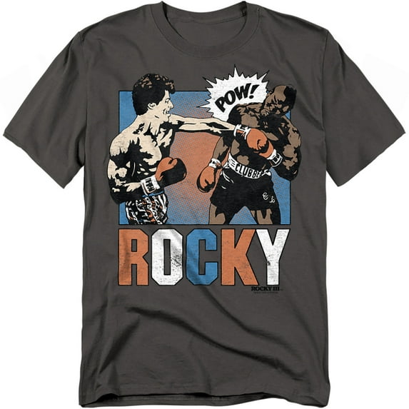 Rocky T-Shirt Rocky Pow Unisex Graphic Tee For Men & Women Charcoal