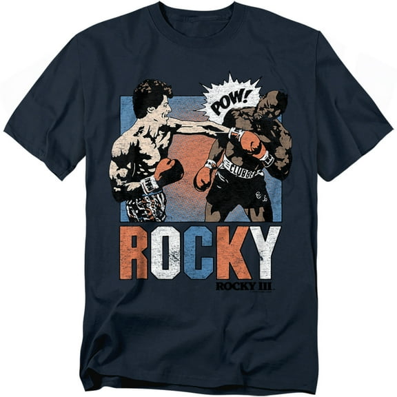 Rocky T-Shirt Rocky Pow Unisex Graphic Tee For Men & Women Navy&nbsp;
