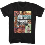 Rocky Scene Panels Black Adult T-Shirt