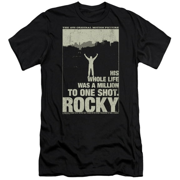 Rocky Silhouette Premium Adult Slim Fit 30/1 T-Shirt Black