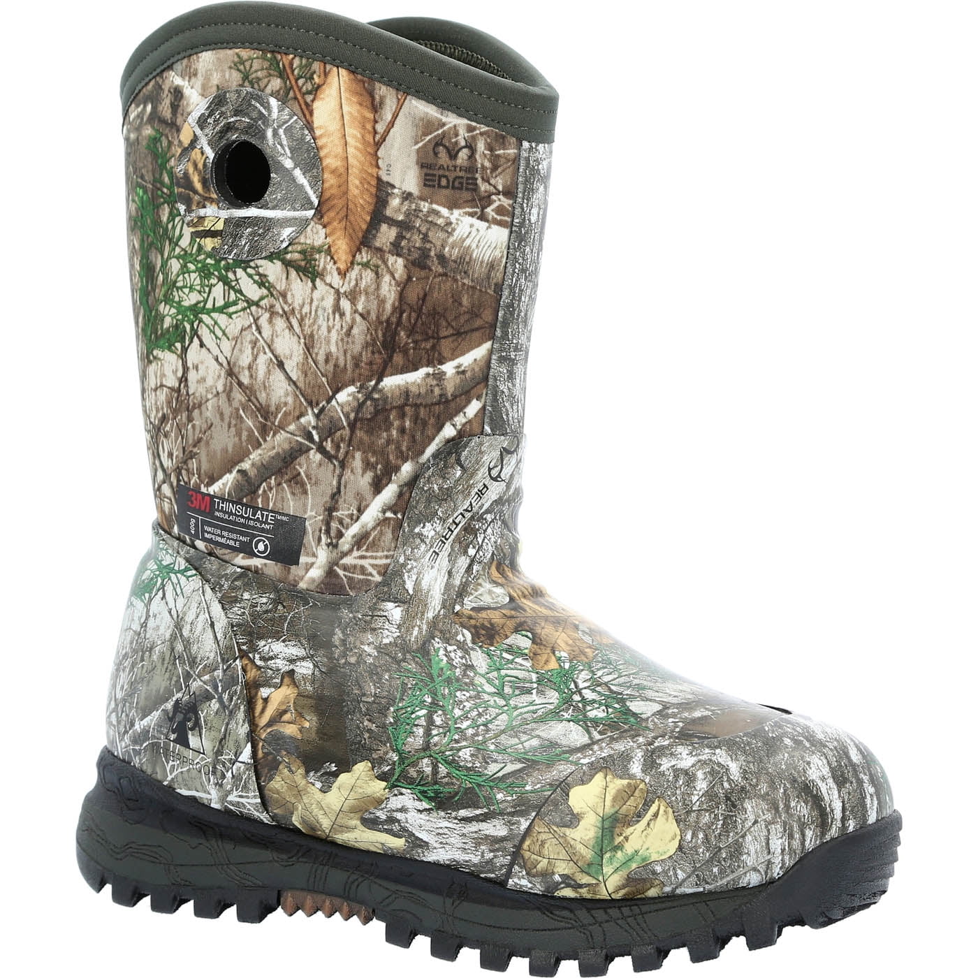 Rocky Spike Big Kid Waterproof 400G Insulated Rubber Boot Size 5 M