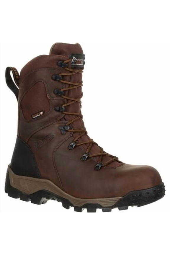 ROCKY WORK Men's 9" Sport Pro Composite Toe Waterproof 600g Insulated Work Boot Dark Brown - RKK0250