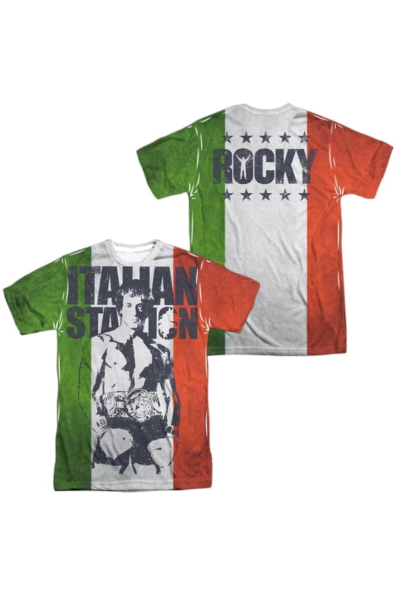 Rocky Stallion Unisex Adult Sublimated Costume T Shirt (Front/Back), Small Multicolor