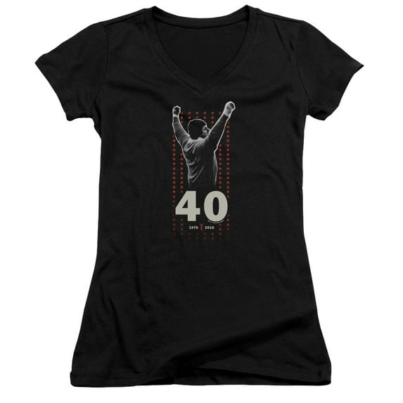 Rocky Stars Junior Women's V-Neck T-Shirt Black