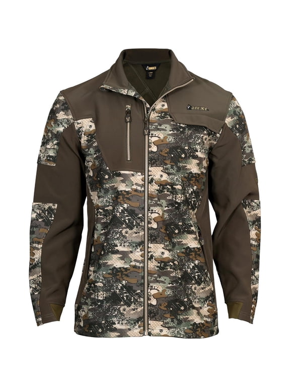 outdoor jacket mens zip camo 2-layer venator camo hw00156