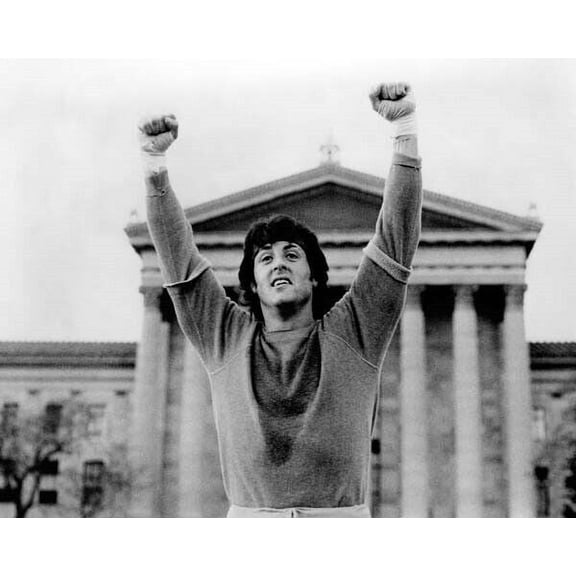 Rocky Sylvester Stallone champ outside Philadelphia Museum of Art poster 5x7 photo