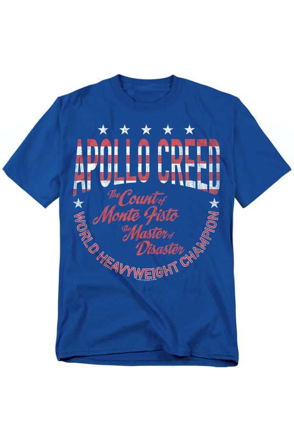 Trevco Sportswear MGM365-AT-8 Rocky Count of Monte Fisto Adult Regular Fit Short Sleeve T-Shirt, Royal - 5X