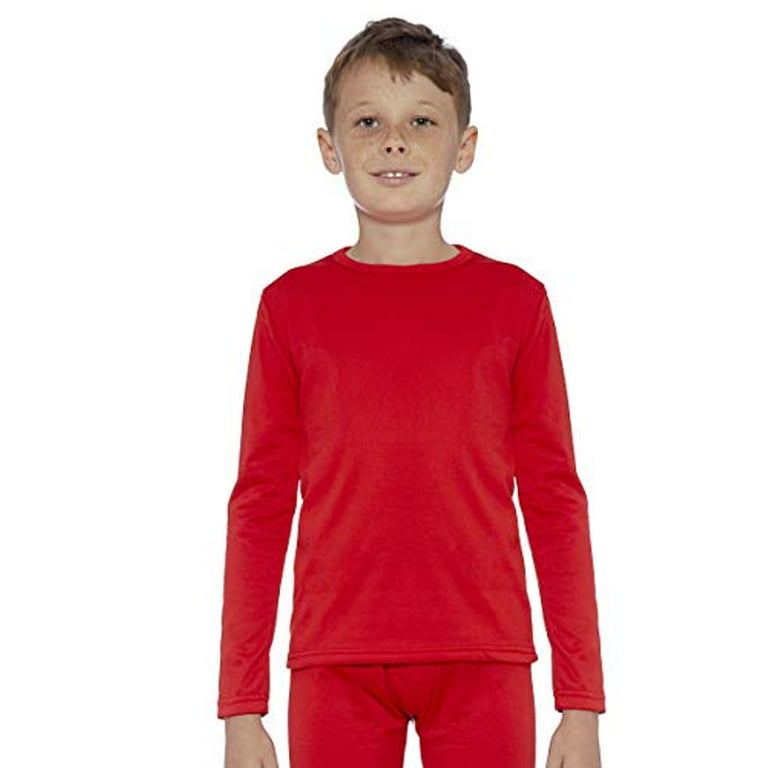 Rocky Thermal Underwear Shirt for Kids Base Layer Long Johns for Boys Red XL Walmart
