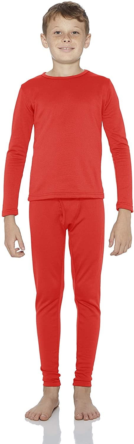 Kids red long johns discount
