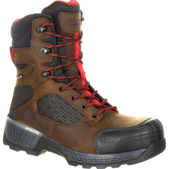 Rocky Treadflex Composite Toe Waterproof 8" Work Boot Size 10(W)