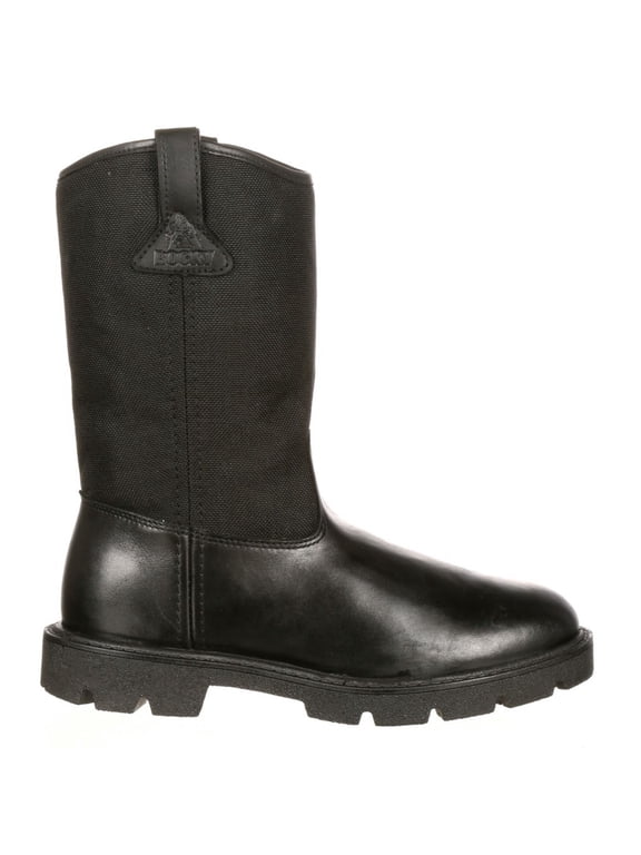 Warden Pull-On Wellington Public Service Boot, Black, Size 10(MW)