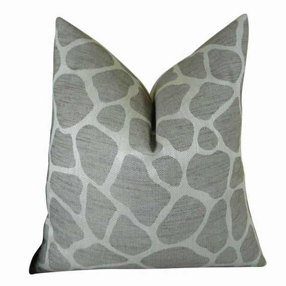Rocky Way Handmade Throw Pillow - Gray & White - 18 x 18 in.