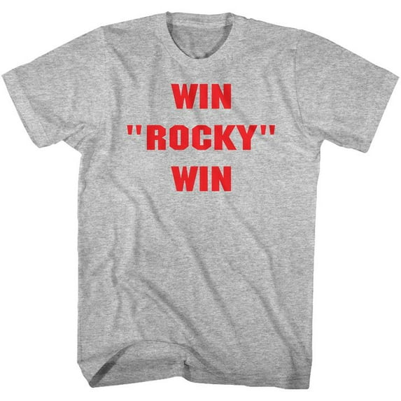 Rocky Win Gray Heather Adult T-Shirt 2Xlt