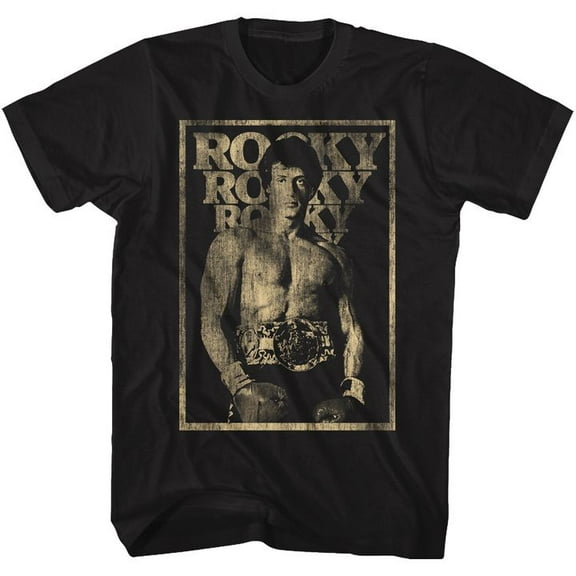 Rocky Winning Black Adult T-Shirt Xlt