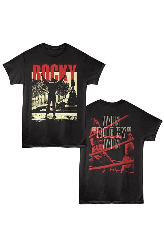 Rocky Wins by KO Apollo Creed Men's T Shirt (Black, Adult6XL)