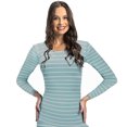 thumbnail image 1 of Rocky Women Thermal Top Shirt Base Layer for Cold Weather, Seafoam Striped 3X, 1 of 6