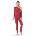 thumbnail image 1 of Rocky Women Thermal Top and Bottom Set Warmer Cold Weather Underwear Set, Rust Large, 1 of 7