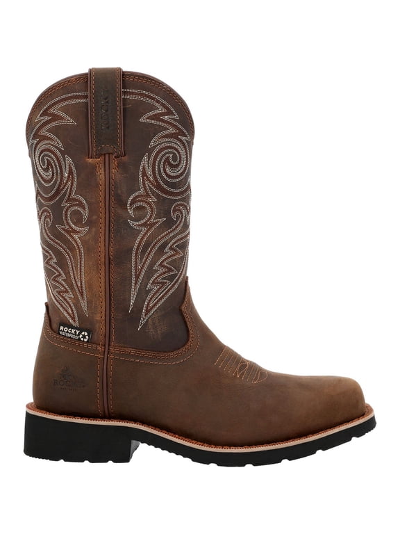 Women’s MonoCrepe 11” Steel Toe Western Boot, Brown, Size 7(W)