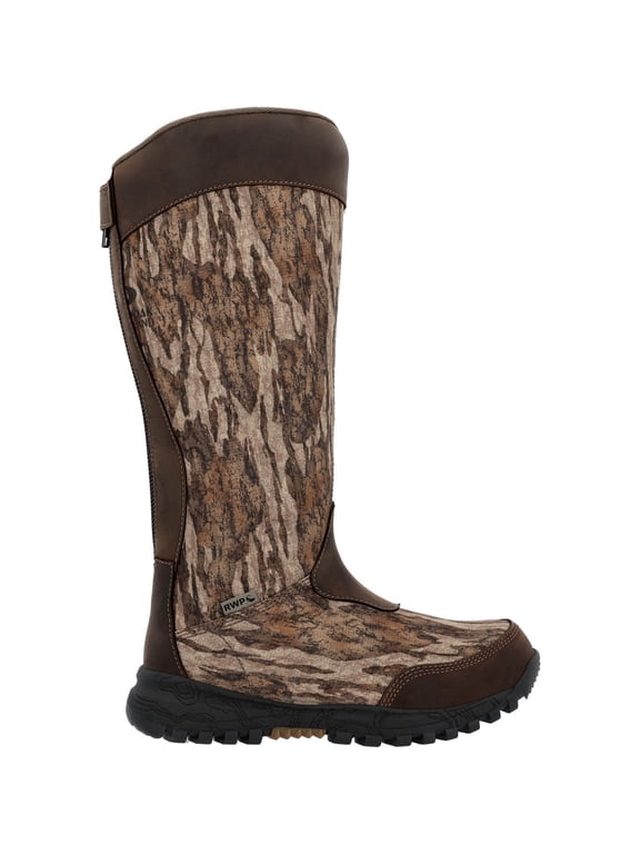 Women’s Spike Waterproof Snake Boot, Mossy Oak Bottomland, Size 8(M)