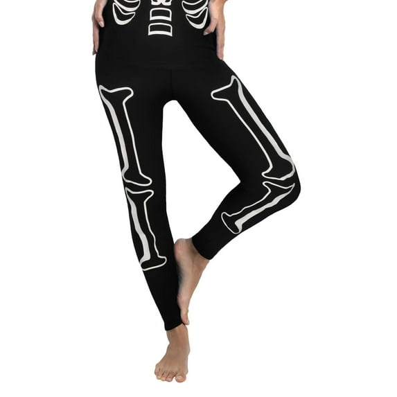 Rocky Women's Thermal Underwear Bottom Long Johns Base Layer for Cold Weather, Glow in the Dark Skeleton XS