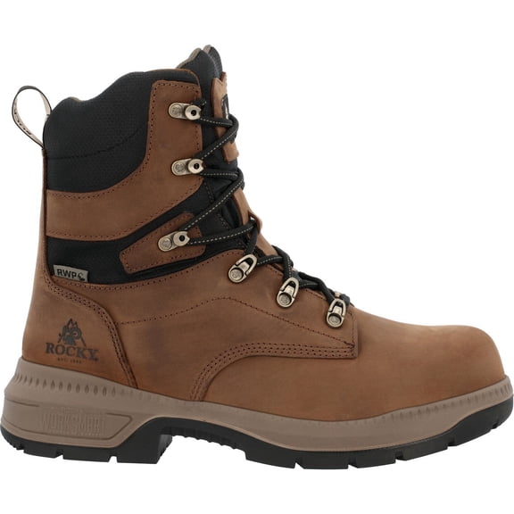 Rocky Worksmart 8” Comp Toe Internal MET Guard Work Boot, Crazy Horse, Size 7(W)