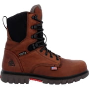 Rocky Worksmart 8" Waterproof Composite Toe Work Boot, Brown, Size 9M