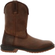 Rocky Worksmart Unlined Western Boot, Dark Brown, Size 7W