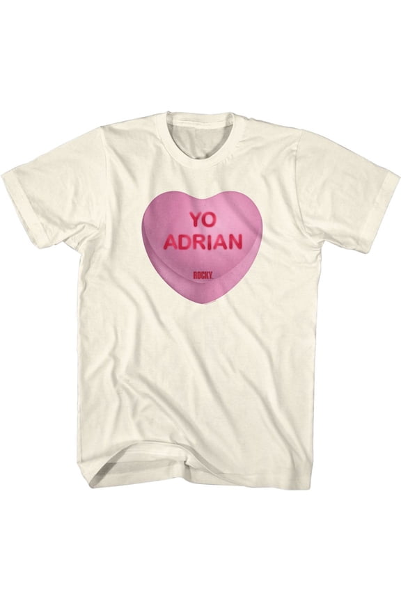 Rocky Yo Adrian Candy Heart Natural Adult T-Shirt