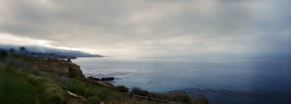 Rocky coastline at sunset Long Beach Los Angeles County California USA Canvas Art - Panoramic Images (7 x 18)