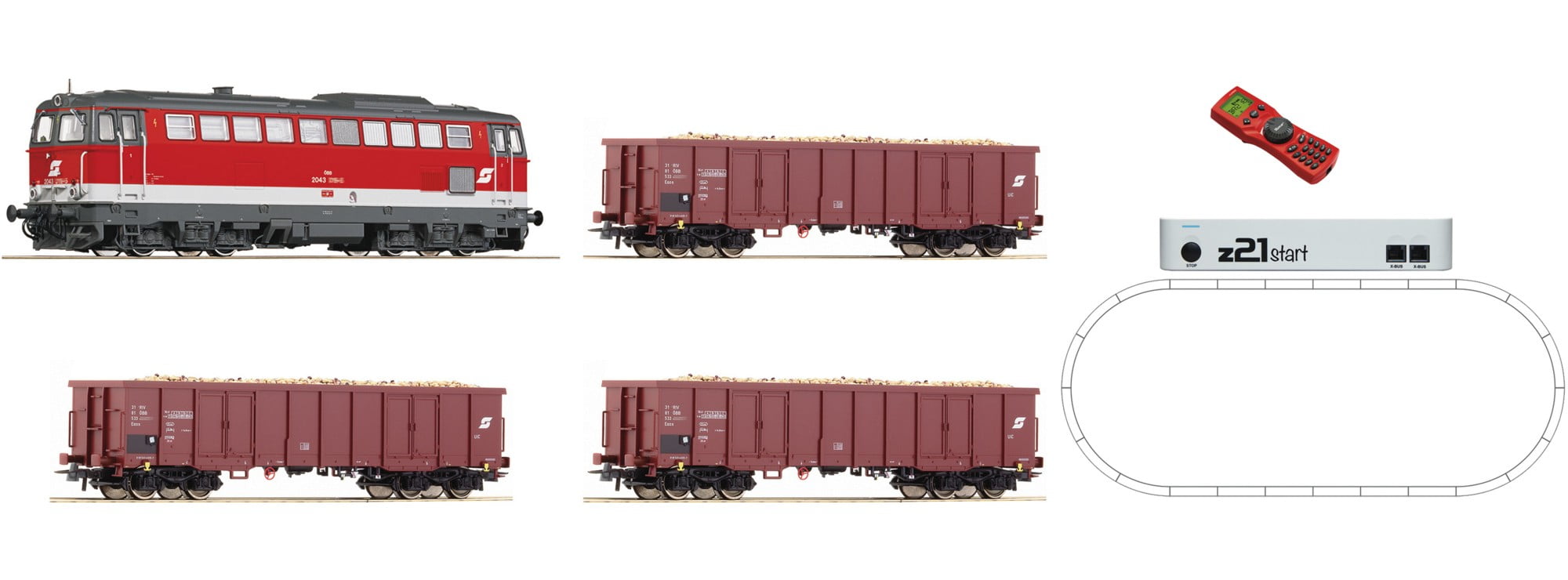 Roco 51291 HO Digital Starter Set Z21: Diesel Locomotive Series