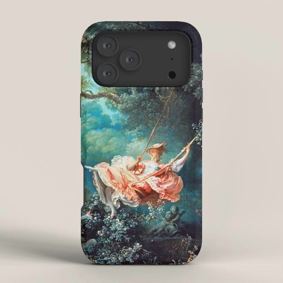 Rococo Garden Swing Woman and Cherub Tough Case for Apple iPhone, Polycarbonate and TPU