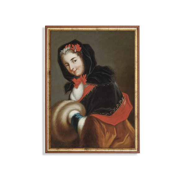 Rococo Lady Portrait 18Th Century Aristocratic Art Home Decor, 8x12 UNFRAMED